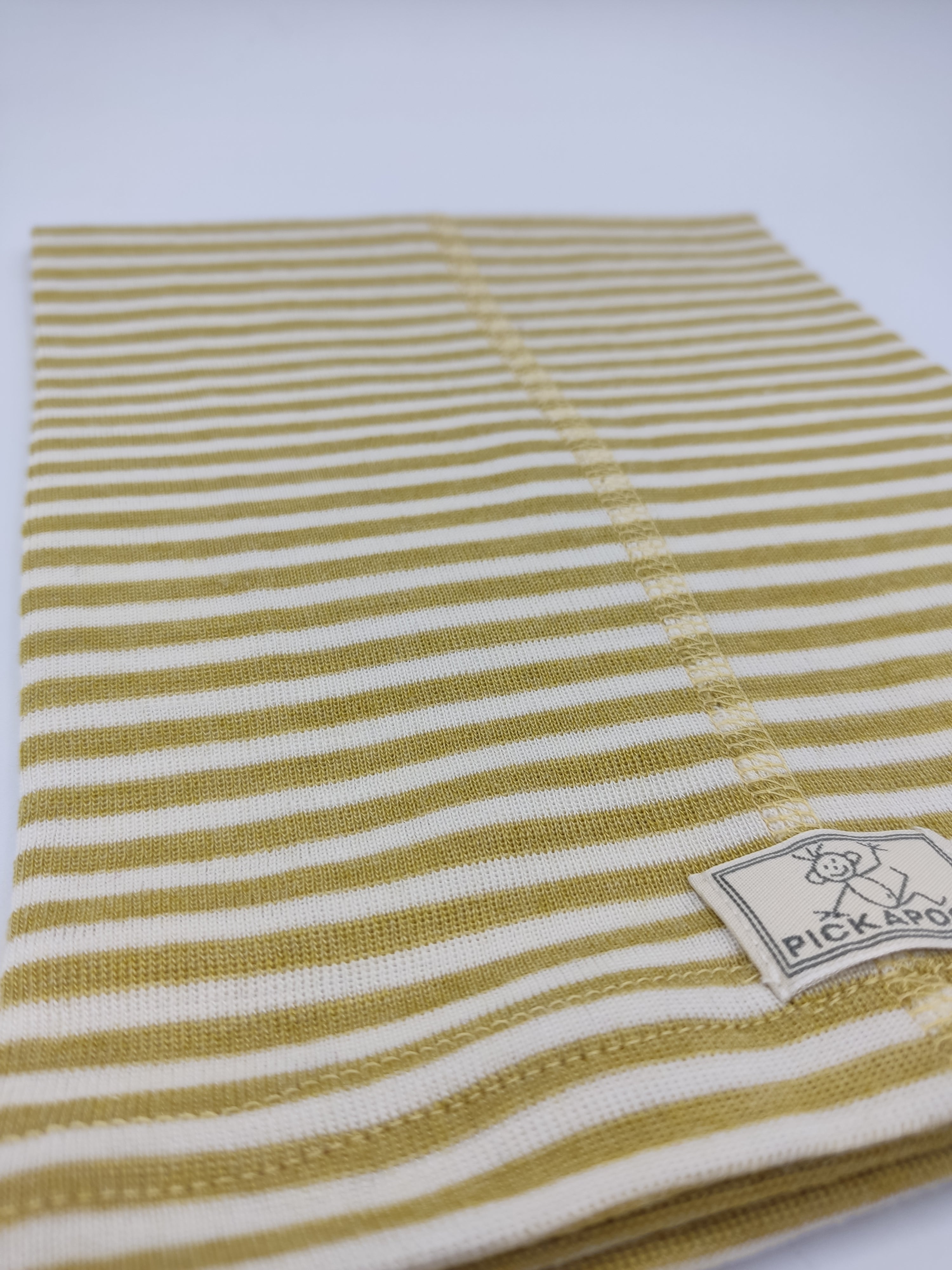 Scaldacollo in lana e seta per bambino e adulto // riga Senape